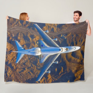 747 RUIMTEVAARTUIG VLIEGTUIG VOOR SCHUTTLE CARRIER FLEECE DEKEN