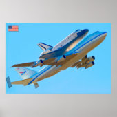 747 Vliegtuig Space Shuttle Carrier Poster (Voorkant)