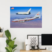 747 Vliegtuig Space Shuttle Carrier Poster (Thuiskantoor)