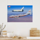 747 Vliegtuig Space Shuttle Carrier Poster (Keuken)