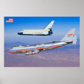 747 Vliegtuig Space Shuttle Carrier Poster (Voorkant)