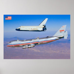 747 Vliegtuig Space Shuttle Carrier Poster