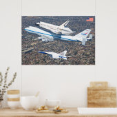 747 Vliegtuig Space Shuttle Carrier Poster (Keuken)