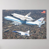 747 Vliegtuig Space Shuttle Carrier Poster (Voorkant)
