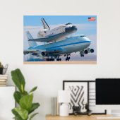 747 Vliegtuig Space Shuttle Carrier Poster (Thuiskantoor)