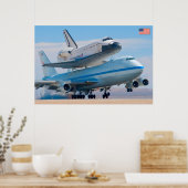 747 Vliegtuig Space Shuttle Carrier Poster (Keuken)