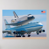 747 Vliegtuig Space Shuttle Carrier Poster (Voorkant)