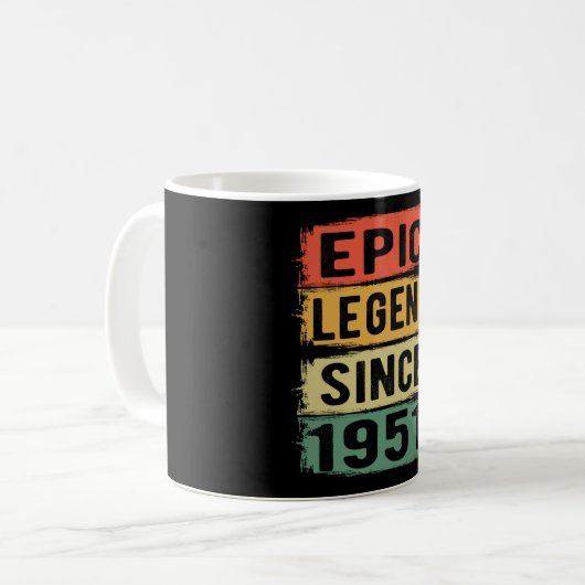 74 jaar oud Bday 1951 Epic Legend 74e verjaardag Koffiemok (Voorkant links)