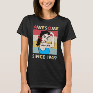74 jaar oud Geweldige sinds 1949 74e verjaardag T-shirt