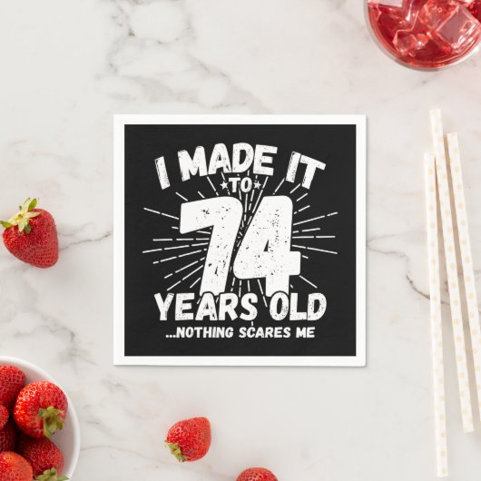 74 Jaar Oud Sarcastisch Meme Grappige 74e Verjaard Servet (Insitu)