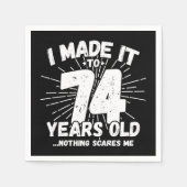 74 Jaar Oud Sarcastisch Meme Grappige 74e Verjaard Servet (Voorkant)