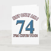 74 jaar Oud verjaardagsdesign Kaart (Voorkant)