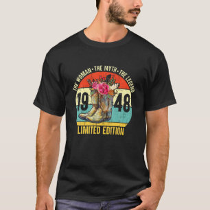74 jaar oude 1948 beperkte uitgave Cowboy Boots We T-shirt