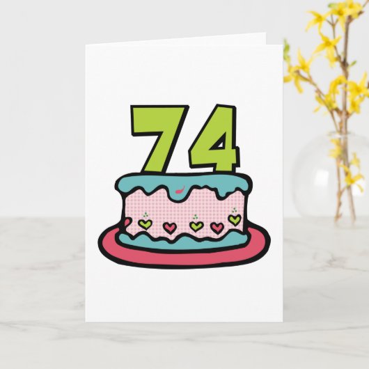 74 jaar oude vogelbeker kaart (Gele Bloem)