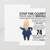 74 jaar Trump Happy Birthday Cadeau Funny (Voorkant / Achterkant)