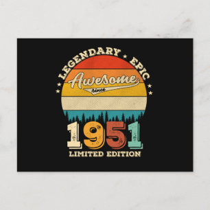 74 Jaar Verjaardag 1951 Geweldig 74ste Verjaardags Briefkaart