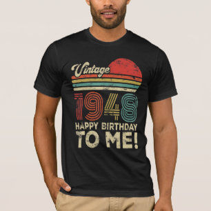 74-jarige Vintage 1948 Fijne verjaardag voor mij T-shirt