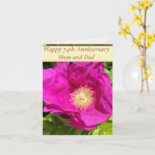 74e Jubileum bewerkbaar Kaart (Gele Bloem)