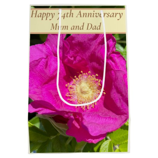 74e Jubileum bewerkbaar Medium Cadeauzakje (Achterkant)