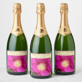 74e Jubileum bewerkbaar Sparkling Wijnetiket (Flessen)