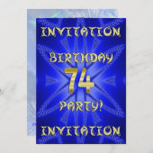 74e uitnodiging van de partij van Birthday (Voorkant / Achterkant)