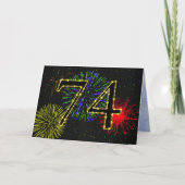 74e Uitnodiging voor verjaardagsfeest (Voorkant)