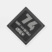 74e verjaardag: Art Deco geïnspireerd look "74" +  Servet (Hoek)