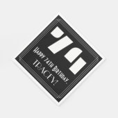 74e verjaardag: Art Deco geïnspireerd look "74" +  Servet (Hoek)