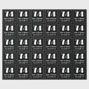 74e verjaardag - Art Deco geïnspireerde look "74", Cadeaupapier