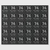 74e verjaardag: Art Deco geïnspireerde look "74" w Cadeaupapier (Vlak)