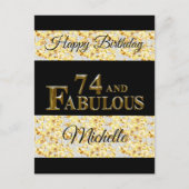 74e verjaardag  briefkaart (Voorkant)