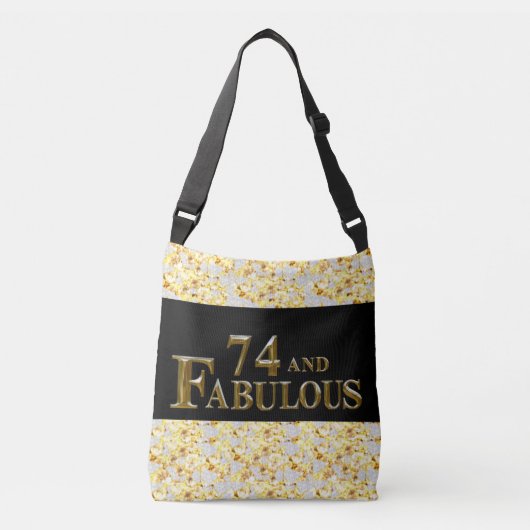 74e verjaardag  crossbody tas (Voorkant)
