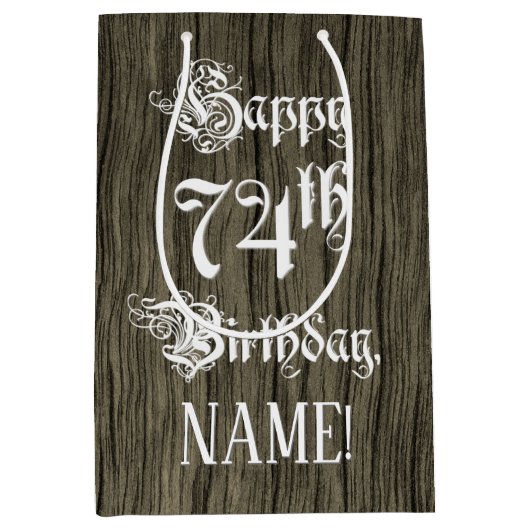 74e verjaardag: Fancy, Faux Hood Kijk + Aangepaste Medium Cadeauzakje (Voorkant)