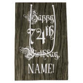 74e verjaardag: Fancy, Faux Hood Kijk + Aangepaste Medium Cadeauzakje (Achterkant)