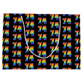 74e verjaardag: leuk regenboog evenement nummer 74 groot cadeauzakje (Achterkant)