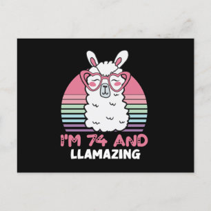 74e verjaardag Llamazing Lama 74 jaar verjaardag Briefkaart