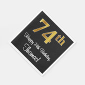 74e verjaardag ~ Luxurieuze Faux Gold-look # Servet (Hoek)