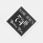 74e verjaardag partij — Fancy script + aangepaste  Servet (Hoek)