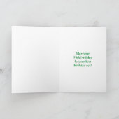 74e verjaardag; rustieke herfstbladeren; regenboog kaart (Binnen)