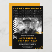 74e verjaardag uitnodigingen Mannen Fotospray verf (Voorkant / Achterkant)