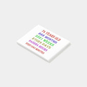 74e verjaardag van de mijlpalen post-it® notes (Schuin)