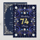 74e verjaardagsfeest met massa's juwelen kaart (Voorkant / Achterkant)