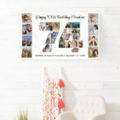74e verjaardagsfeest Nummer 74 Fotocollage Spandoek (Insitu)