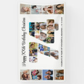74e verjaardagsfeest Nummer 74 Fotocollage Spandoek (Verticaal)