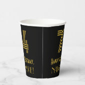 74ste verjaardag: Art Deco Geïnspireerde look "74" Papieren Bekers (Rechts)