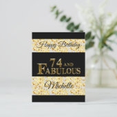 74ste verjaardag  briefkaart (Staand voorkant)