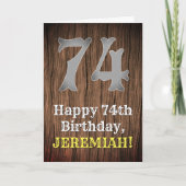 74ste verjaardag: Country Western geïnspireerd uit Kaart (Voorkant)