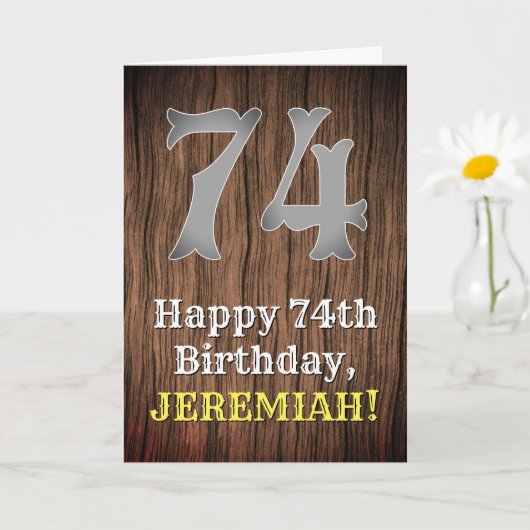 74ste verjaardag: Country Western geïnspireerd uit Kaart (Kleine Plant)