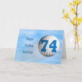 74ste verjaardag golfkaart kaart (Gele Bloem)
