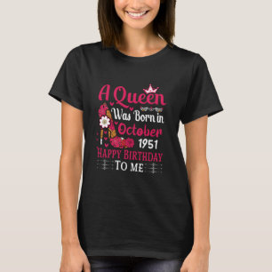 74ste verjaardag Hoge Hak Een Koningin werd gebore T-shirt